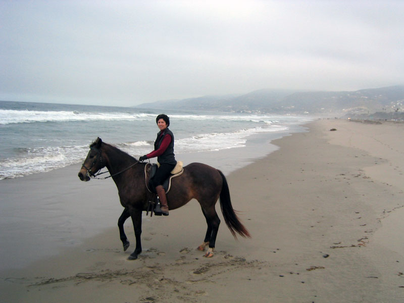 Jayne and Lady on Zuma Beach